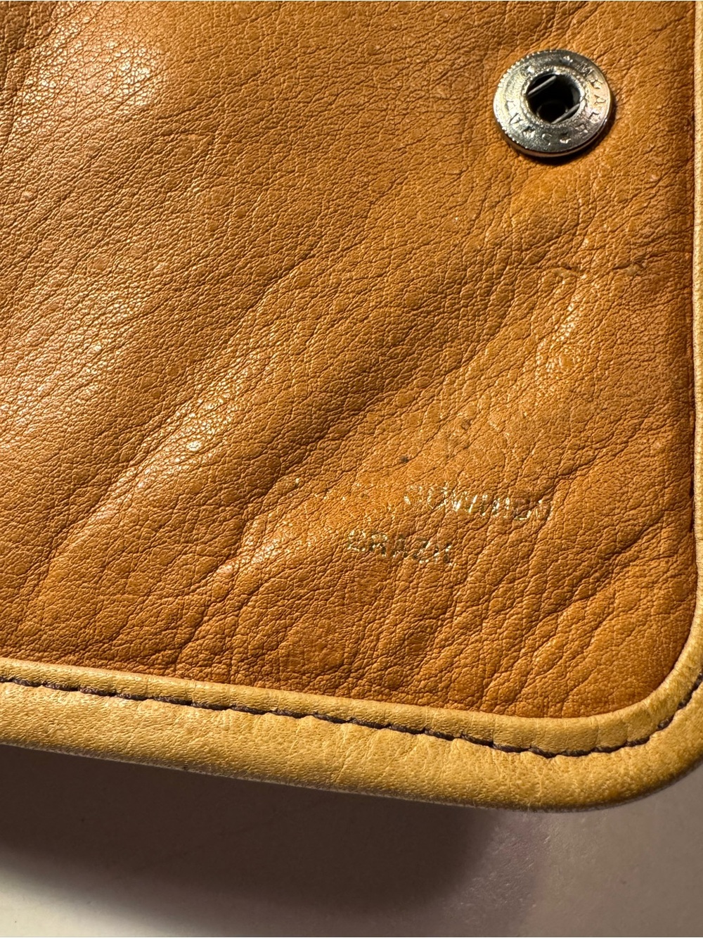 Vintage Bifold Tan Leather Snap-Front Wallet Coin Purse Combo NICE - Picture 6 of 8